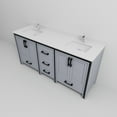 thumbnail image 6 of Ziva 72 in W x 22 in D Dark Grey Double Bath Vanity, Cultured Marble Top and Faucet Set, 6 of 8