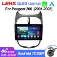 thumbnail image 2 of LEHX L6 Pro 8 núcleos 4G + 5G 2 Din Android Auto Radio multimedia para automóvil para Peugeot 206 206CC 206SW 2001-2008 2 Din Estéreo Carplay GPS, 2 of 5