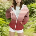 thumbnail image 1 of Girls Lined Hooded Windproof Jacket Lightweight Zip Up Outerwear Coats For Spring Fall Casual Wear, 1 of 4