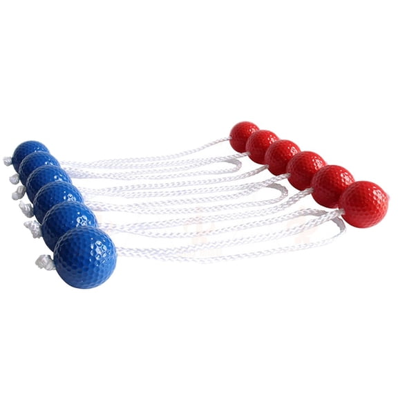 Ladder Ball Toss Game For Golf Ball Bolas Set With Storage Bag For Toss Match Red Blue