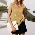 thumbnail image 6 of Tank Tops For Women Summer Fashion Sequin Tops Neck Sequin Sleeveless Tanks Tops Blouses Camisole Tops For Women, 6 of 7