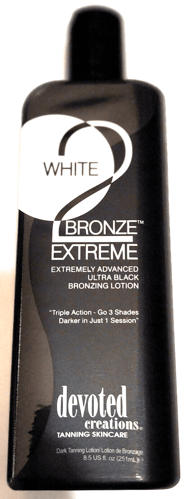 White 2 Bronze Extreme Black DHA Bronzer Tanning Bed Lotion
