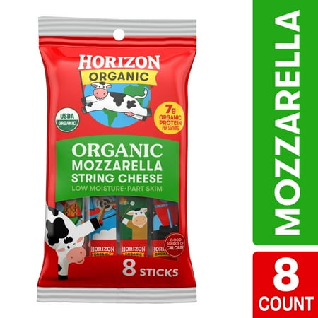 Horizon Organic Mozzarella String Cheese Pack, 8 oz, 8 Sticks