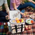 thumbnail image 5 of FORMRS Insulated Cooler Bag 24 Cans Capacity Soft Leakproof Lunch Box with Side Pockets, Purple Jam Jars, 5 of 7