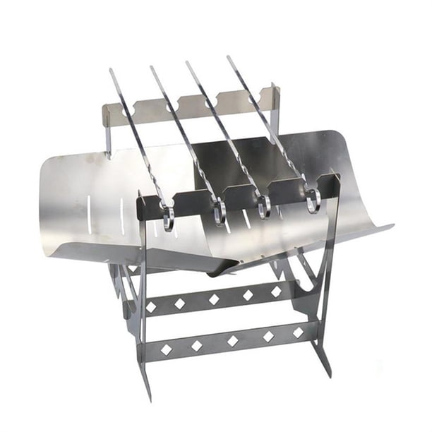 Estufa de acero inoxidable para acampar, mochilero, parrilla para barbacoa, patio trasero, utensilios de cocina para Picnic, estante para asar, accesorios de regalo para campistas Inevent OD019666-00B