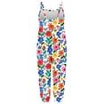 thumbnail image 5 of ITSAME Toddler Girls Jumpsuit, Lightweight Floral Print Spaghetti Strap Summer Casual Fashion Romper Multicolor 2T, 5 of 6