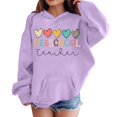 thumbnail image 2 of HCYSFG Girls Boys Back To School Sweatshirt Solid Color Long Sleeve Crewneck Pullover Casual Loose Fit Fall Winter Daily Basic Top, 2 of 5