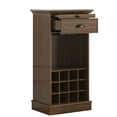 thumbnail image 6 of FESTIVO Wine Cabinet w/ Metal Glass Holder & Lattice Rack - Dark Wood, 6 of 10