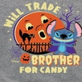 thumbnail image 3 of Lilo & Stitch - Will Trade Brother For Candy - Toddler And Youth Girls Raglan Graphic T-Shirt, 3 of 5