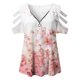 thumbnail image 4 of Top con cremallera y cuello en V de manga corta con hombros descubiertos para mujer con blusa recortada Pompotops  hkajfhjk466101, 4 of 4