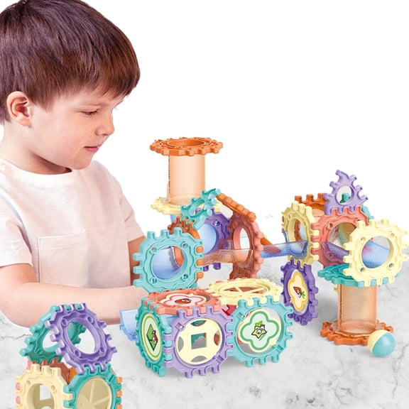Godderr 3-8Y Toddler Kids Track Building Block Toys Set Puzzle Building Blocks Educational Toys Stereoscopic Ball Track Boys Girls Gifts