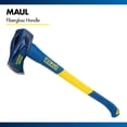 thumbnail image 3 of 8 lb Wood Splitting Maul with 36-Inch Fiberglass Handle - Forged Head Hardened to 50–55 HRC, Heavy-Duty Log Splitter, Model #62374, 3 of 5
