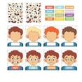 thumbnail image 4 of Aprendizaje socioemocional, educativo, expresar emociones, caras tristes interactivas, pegatinas, juegos, manualidades DIY para coche, hogar, aula, 4 of 9