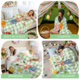 thumbnail image 6 of Throw Blanket Fleece Throw Blanket 50x80in, Cartoon Easter Bunny Soft Lightweight Bed Blankets Abstract Eggs on Green Plaid Fuzzy Couch Blankets for All Season, 6 of 9