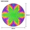 thumbnail image 6 of Colorful Tie Dye Star Flower Pattern Round Tablecloth 60"x60",Wrinkle Wipeable Table Cloth for Kitchen Dining Room Picnic Patio Party, 6 of 6