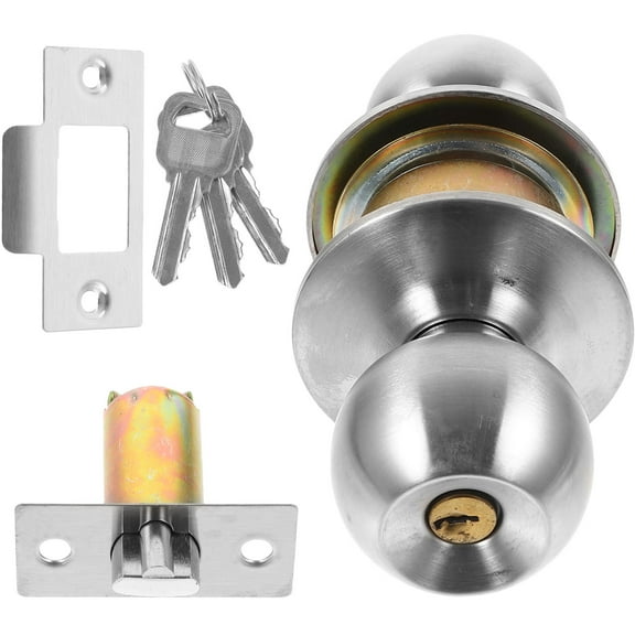 HOMEMAXS 1 Set Room Door Lock Metal Knob Lock Practical Spherical Lock Bedroom Door