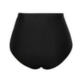 thumbnail image 5 of Gubotare Women Mid Waist Bikini Bottom Swimwear Solid Color Beachwear Brazilian Bikini Bottom Ruched Bathing Swim Bottom,Black XL, 5 of 5