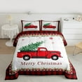 thumbnail image 2 of Castle Fairy Teens Red Truck 3 Pieces Queen Comforter Set,Geometric Lattice Ultra Soft Bedding Sets,Festival Xmas Bedding Comforter Set,Breathable Home Decor, 2 of 8