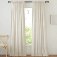 thumbnail image 5 of NICETOWN Linen Drapes 108 inches Long for Bedroom, Thick Linen Curtains Light Filtering Hook Belt/Backtab/Rod Pocket Window Treatment, 50"x 108", Natural, 2 Panels, 5 of 9