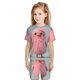 thumbnail image 4 of Balery Adorable Pink Fluffy Birds Conjunto de Pijama Infantil de Manga Corta con Estampado – Ropa de Dormir de Algodón Suave-Large, 4 of 4
