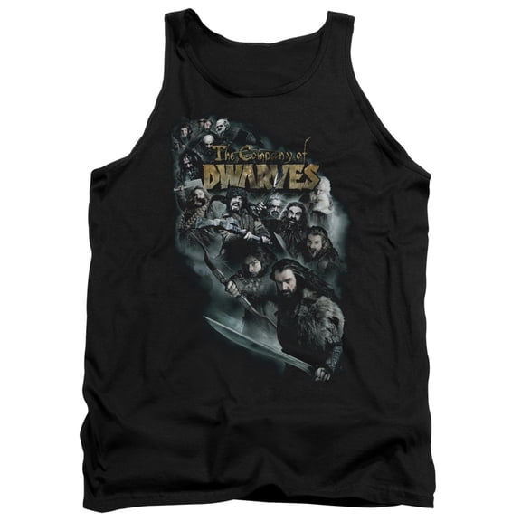 The Hobbit Company Of Dwarves Adult Tank Top Black