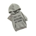 thumbnail image 2 of Toddler Girls Hooded Dress Letter Print Pullover Dress Long Sleeve Hoodie Sweatshirt Outwear Top, 2 of 7