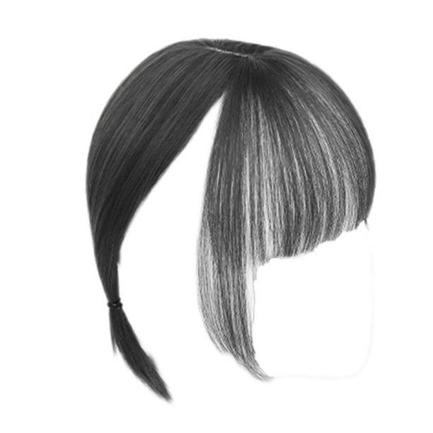 Extensiones de cabello con clip y flequillo, flequillo de moda, flequillo transpirable Negro