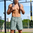 thumbnail image 7 of Besolor Mens Workout Shorts Lightweight Breathable Quick Dry Summer Athletic Running Elastic Waist Drawstring Shorts with Zipper Pockets(5X-Large,Mint Green), 7 of 7