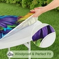 thumbnail image 5 of Colorful Leaf Pattern Round Fitted Tablecloth with Elastic Edge,Dining Table Cover Waterproof,Outdoor Round Tablecloth for Camping,Dining,Indoor and Outdoor, 5 of 7