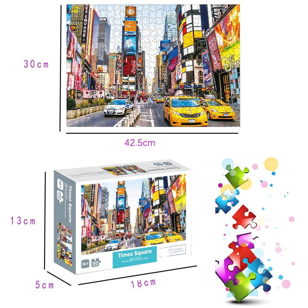 1000 Piece Jigsaw Puzzle Toy  Times Square Kids Adults Educational Puzzles Toy 