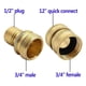 thumbnail image 4 of Durable Pressure Washer Adapter Set Anti Deformed Copper Nozzle for Garden Hose 3/8' 3/4' Quick Connect Kit 8pcs/Set, 4 of 4