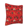 thumbnail image 2 of Square Decorative Throw Pillow Covers with Core, Christmas Tree Bear Bells Throw Pillows for Couch Sofa Bed Home Decor, 18"x18", 2 of 9