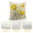 thumbnail image 4 of Creowell Flowers Butterflies Pillow Covers Zipper Closure Square Design Short Plush Pillowcase for Couch Sofa Indoor Outdoor 1PC 20x20in, 4 of 5