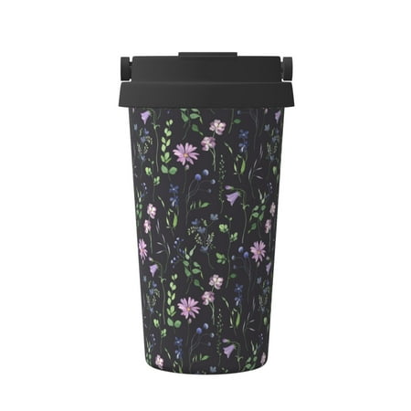 

KLL Watercolor Wildflower 1 Pattern Stainless Steel Vacuum Insulated Tumbler - Carry Insulated Coffee Mug - Reusable Insulated Cold Brew Iced Coffee Cup Thermos