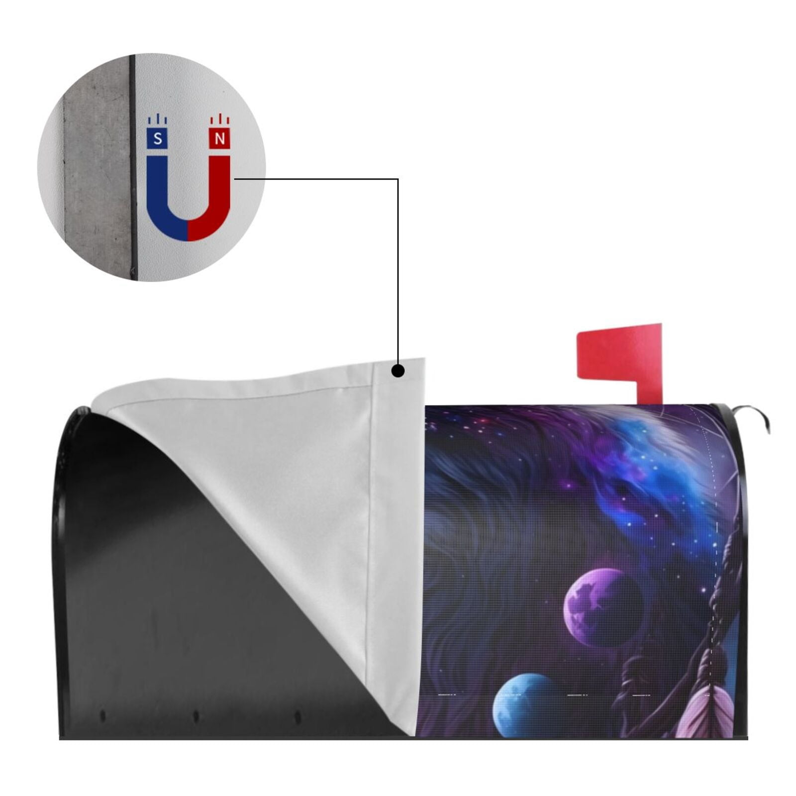 Kdxio Magnetic Mailbox Cover 21x18 in Mailbox Cover Outdoor Decoration Holiday Mailbox Covers for Home Garden Yard-21x18 in