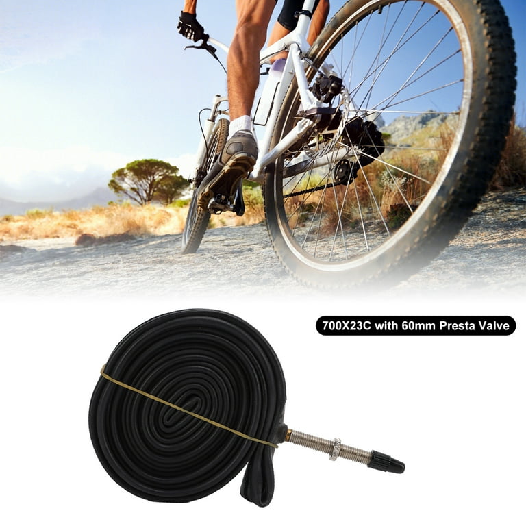 700x23C Bike Inner Tube with 2 Tire Levers 2 Pack 700x23C Bike Inner Tube 700c Presta Valve Butyl Rubber Bike Tube with 2 Tire Levers Butyl Rubber