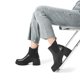 thumbnail image 5 of Botas Chelsea de mujer DREAM PAIRS con plataforma y tacón bajo negro, 5 of 6