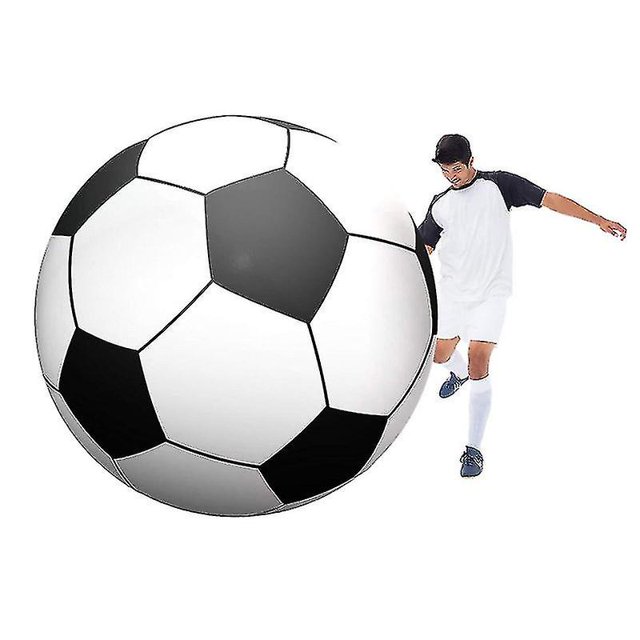 Ballon de Soccer Géant Gonflable 100 cm Enfants Soccer Enfant Jeux de Plein Air Ballon Géant de Plage Soccer Pv