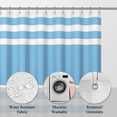 thumbnail image 3 of Mizhona Minimalist Stripes Waffle Shower Curtain,Blue Shower Curtain,Bathroom Shower Curtains,72"x72", 3 of 5