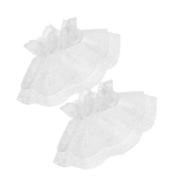 UPGRATOR 1Pair Wedding Lace Wrist Gloves White Bridal Accessory Romantic Lolita Design