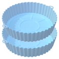 thumbnail image 4 of GUSTVE2 Pack Air Friteuse Silicone Pot Réutilisable Air Friteuse Silicone Doublure Résistant à la Chaleur Friteuse à Air Chaud avec Poignée Durable Sûr Bleu, 4 of 11
