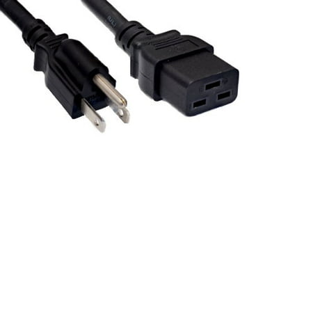 Iec Power Cord 14 Awg Kentek 6 Feet US AC Power Cord 3 Prong NEMA 5-15P to IEC320 C19 14 AWG 15A 250V Heavy Duty Black for Servers/Routers/Network Switches/Blade Server Enclosures ()