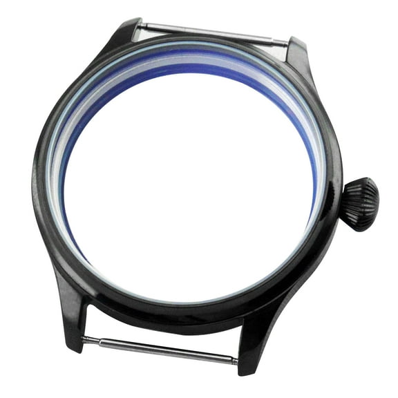 Stainless Steel Watch Movement Case Watch Case For ETA 6498 6497 Hand Winding ST3600 G2002, 44MM