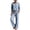 Sky Blue, variant on Womens Track Suits Waffle Knit Casual Lounge Set 2 Piece Long Sleeve Top and Pants Sets for Sport Work Out M