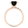 thumbnail image 4 of Clara Pucci 14K Rose Gold 2ct Onyx Solitaire Ring for Women, 4 of 8