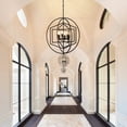 thumbnail image 2 of LovingAHome 6 Lights Farmhouse Pendant Light for Kitchen Island Lantern Style Candle Holders with Black Frame, 2 of 7