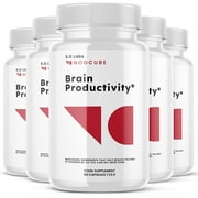 Noocube - Brain Productivity - Max Strength Brain Booster Supplement Pills - Advanced Cognitive Support - Mind Pills to Boost Focus & Concentration - 300 Capsules (5 Pack)