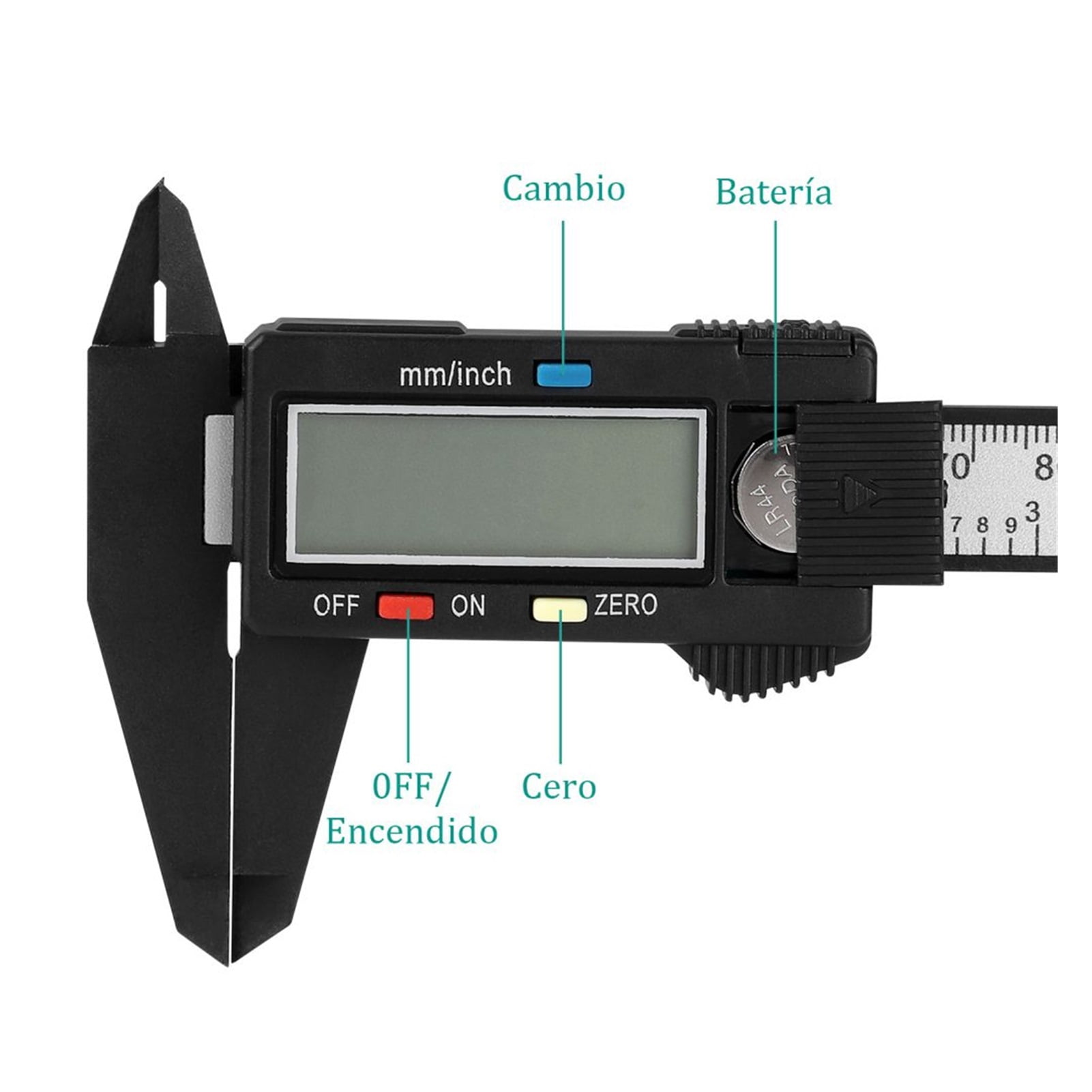 Digital Caliper Portable Electronic Vernier Caliper 100mm Calliper Micrometer Digital Ruler Measuring Tool 150mm 0.1mm ,Easy to Operate