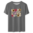 thumbnail image 2 of Camisetas de Manga Corta para Mujeres de Longitud Regular de Poliéster Sólido, Camiseta de Fiesta de Mayo Y Blusa Del Festival para la Primavera Y el Verano, 2 of 3