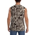 thumbnail image 4 of Pofeuu Leopard And Zebra1 Print Men's Muscle T-Shirt, Sleeveless, Muscle Tank, Classic Muscle Tee Top For Men Casual Sleeveless Muscle T-Shirt Trendy Clothes-XX-Large, 4 of 7